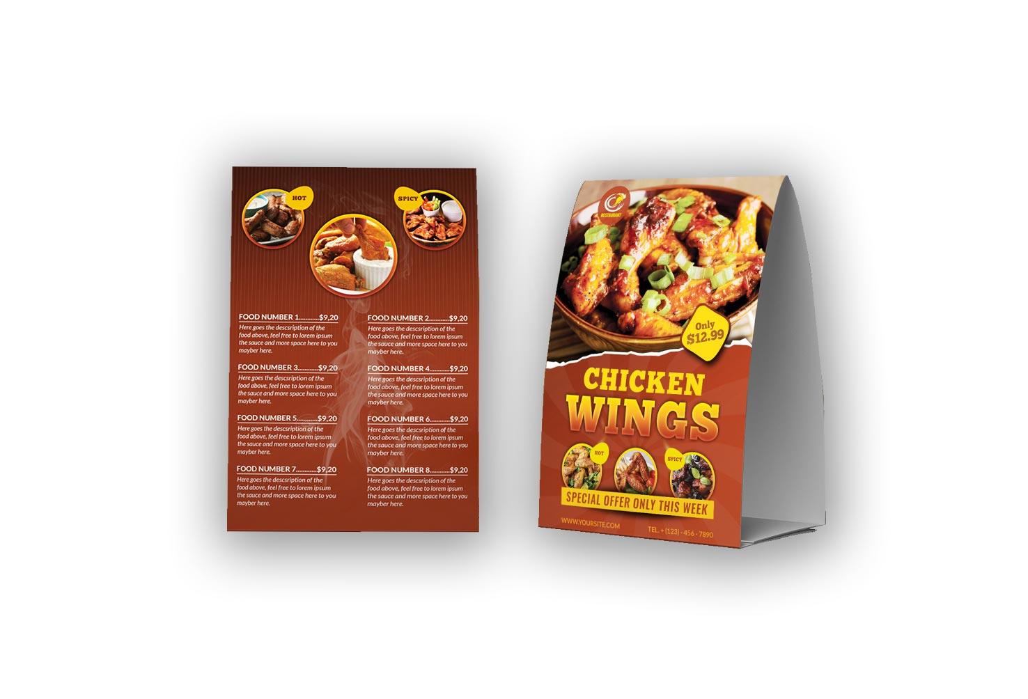 customized table tent